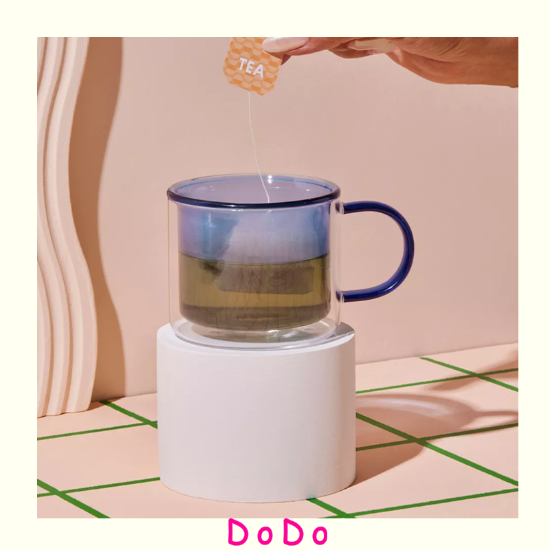 DoDo丨双层牛奶杯透明玻璃燕麦杯早餐隔热马克杯mug带把手果茶杯,餐饮具,玻璃杯,淘宝优惠券,粉丝福利购,淘宝优惠卷