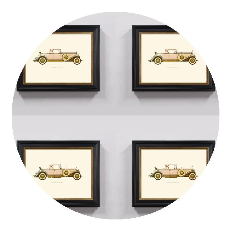 热销美式乡村复古遮挡电源开关盒电表箱装饰液压可推拉配电盒欧式