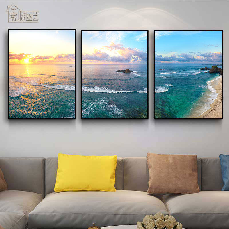 热销客厅装饰画北欧风沙发背景墙壁画现代简约卧室床头挂画麋鹿三