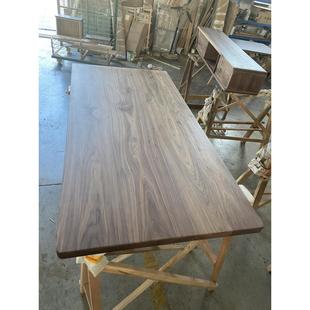 北美黑胡桃桌面板实木桌可调桌面板餐桌岛台台面窗台板原木定制