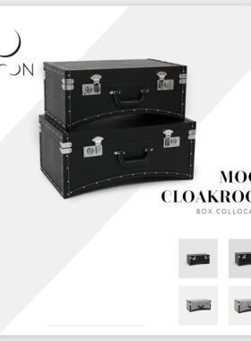 MOON慕空间样板房衣帽间收纳盒摆件行李箱家居展厅装饰品摆设道具