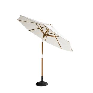 户外遮阳伞阳台露营咖啡厅转向倾斜2m小伞米白色太阳伞室外庭院伞