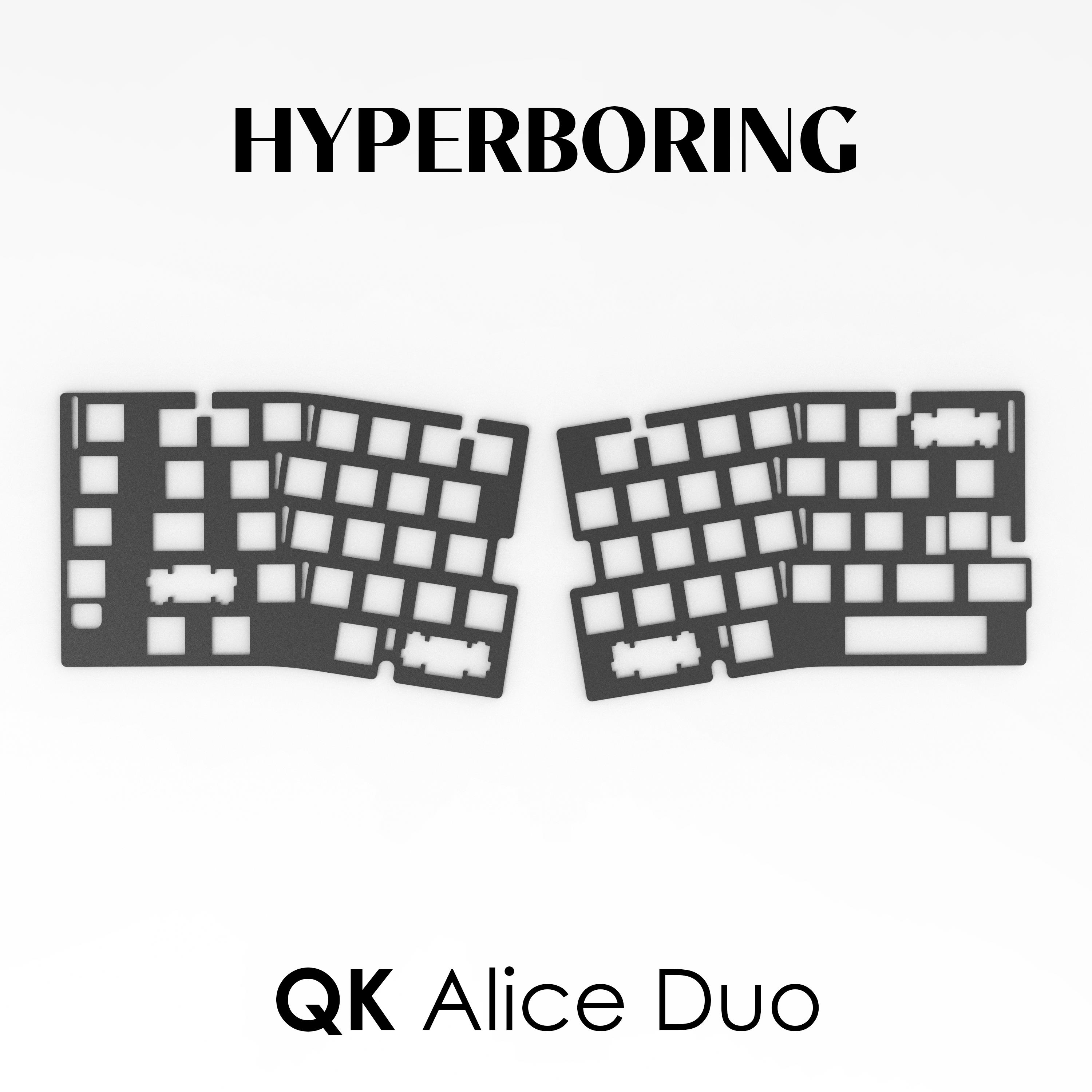 QK Alice Duo分体机械键盘配件PC PP 铝合金定位板