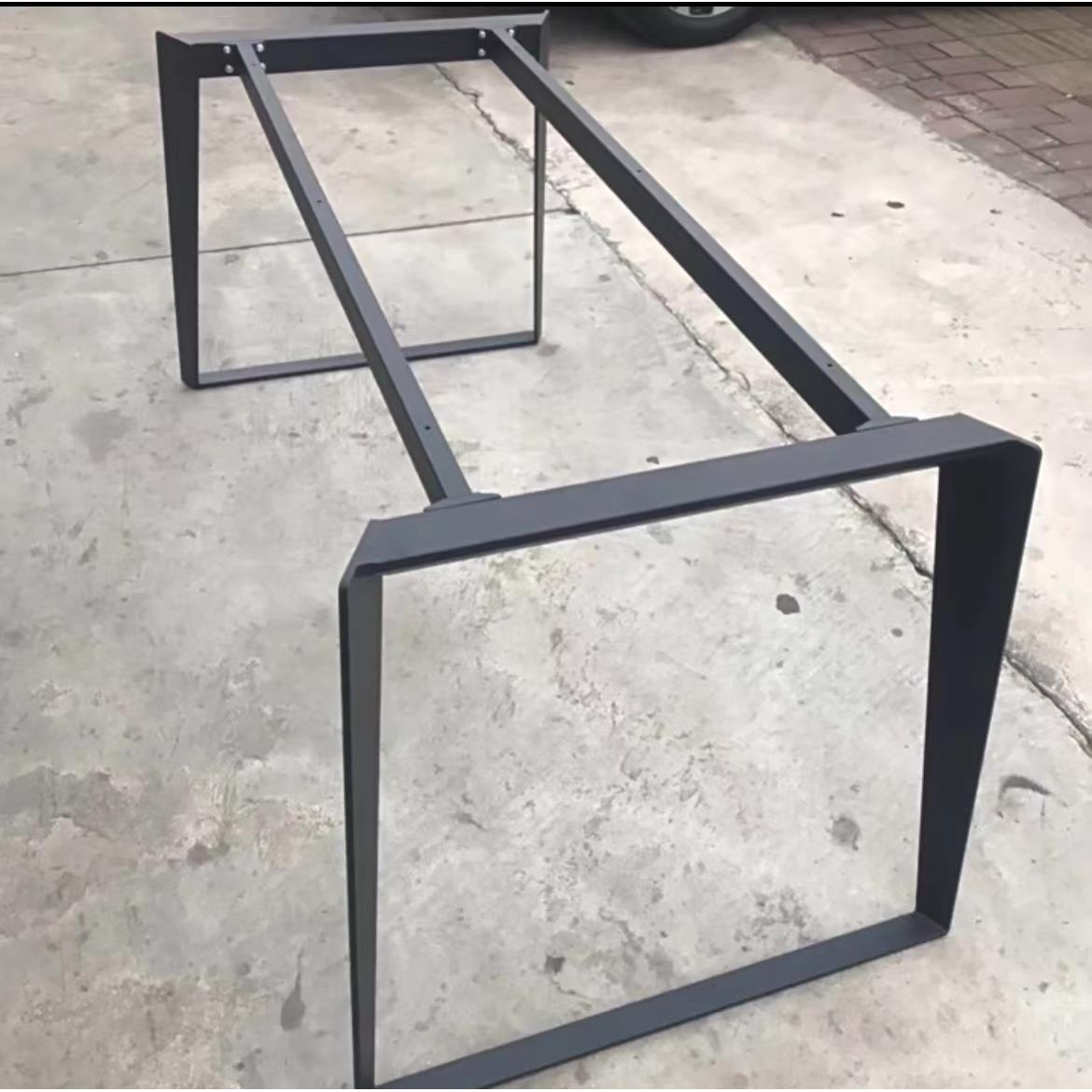 意式岩板餐桌腿支架办公桌腿实木书桌支撑架大理石餐台桌脚桌子腿