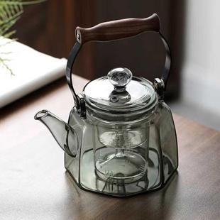 耐高温电陶炉煮茶器家用玻璃泡茶大容量提梁茶壶围炉煮茶茶具套装