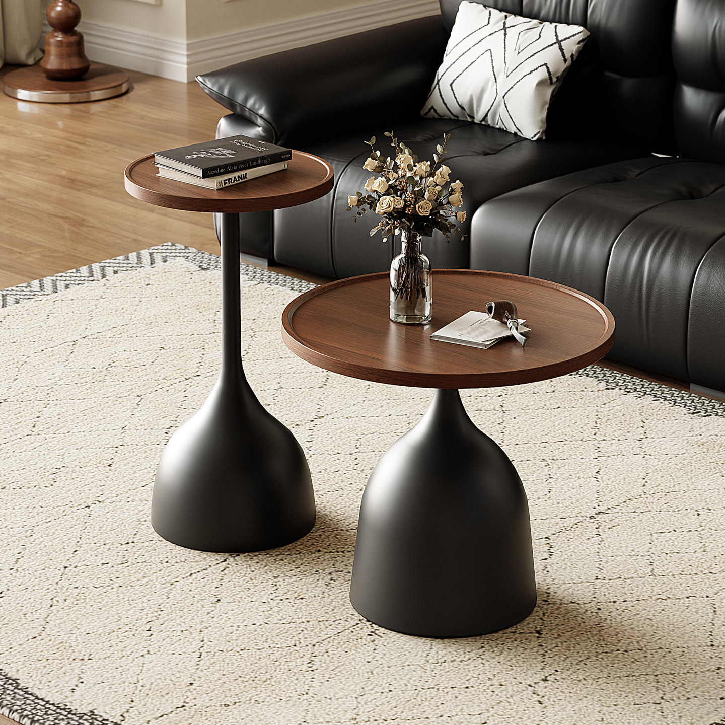 中古客厅沙发边几家用2026新款轻奢创意高级感茶几卧室床边小桌子