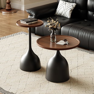 中古客厅沙发边几家用2026新款轻奢创意高级感茶几卧室床边小桌子