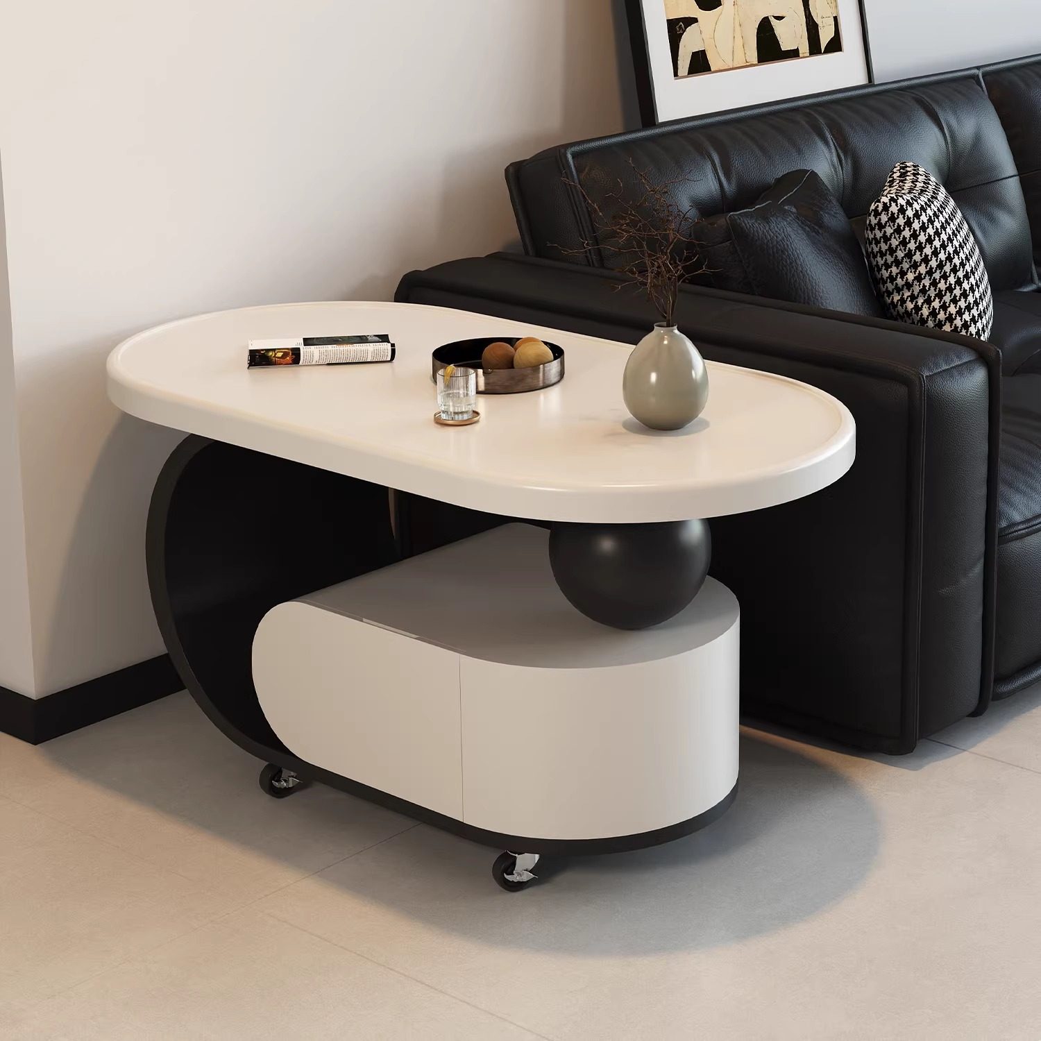 可移动茶几家用客厅茶台奶油风沙发边柜2026新款轻奢高级感小茶桌,住宅家具,茶几,淘宝优惠券,粉丝福利购,淘宝优惠卷