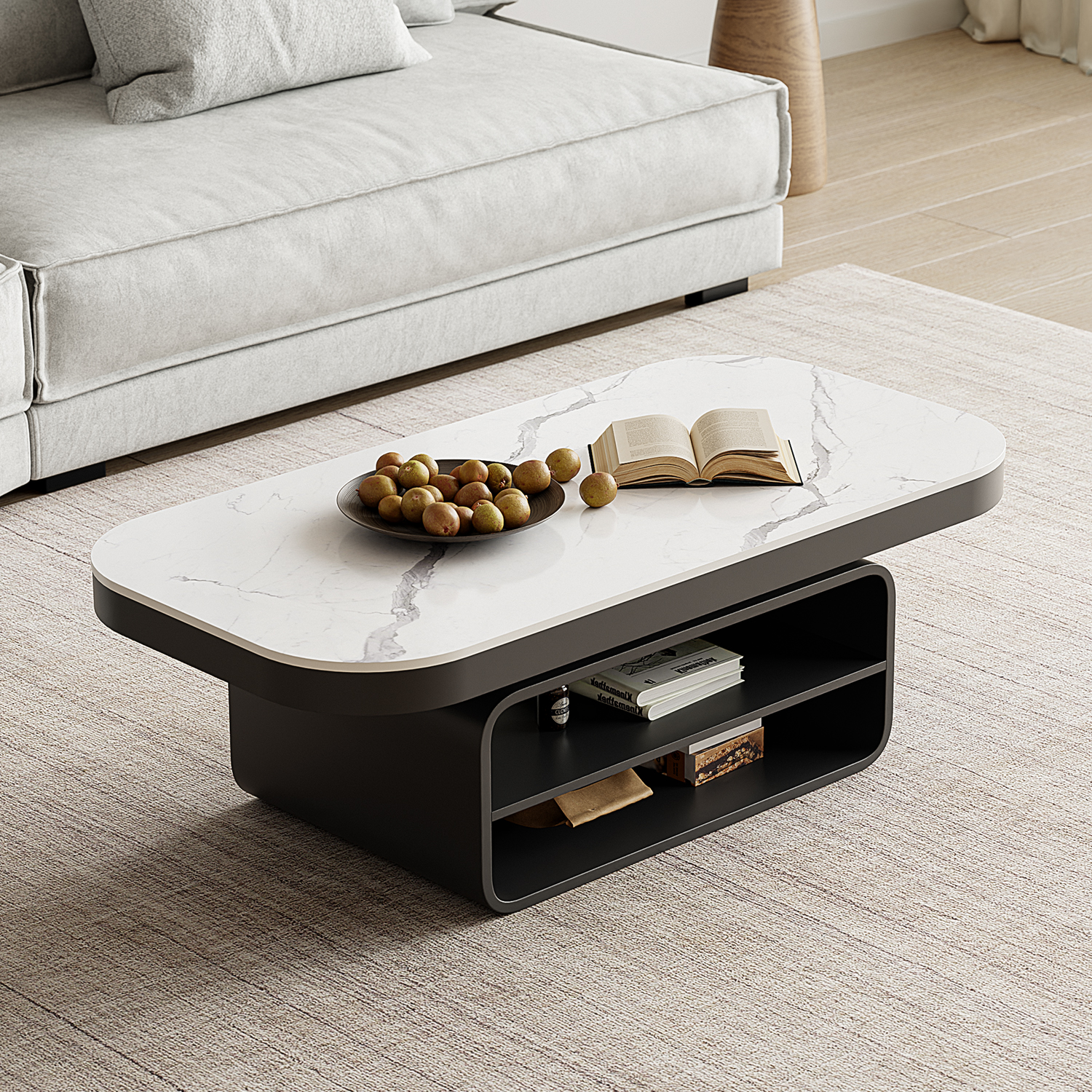 奶油风茶几2025新款轻奢高级感