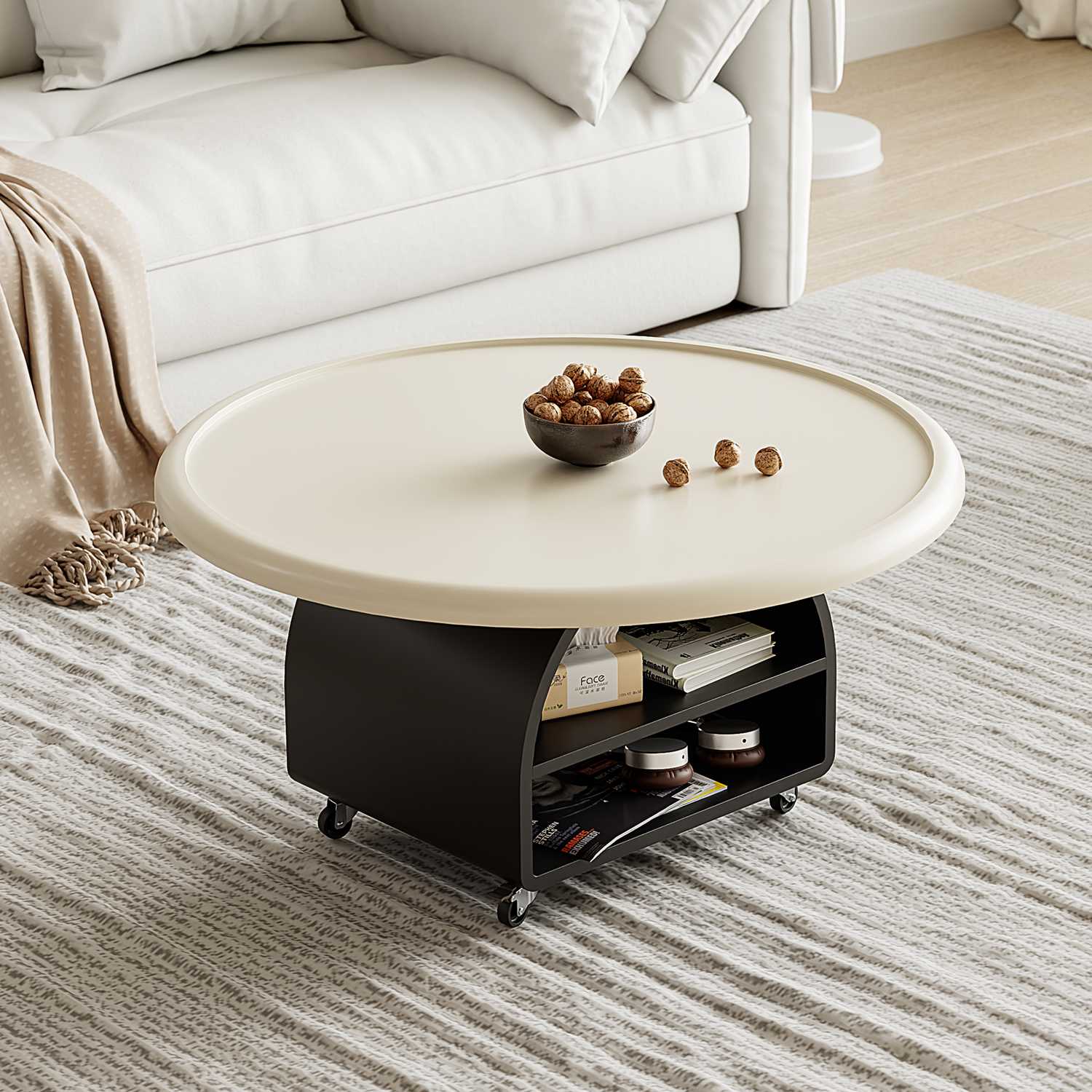 奶油风小茶几2025新款客厅家用