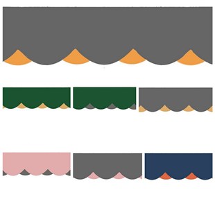 现代简约卧室飘窗阳台双层魔术贴自粘全遮光挡光窗幔帘头眉头成品