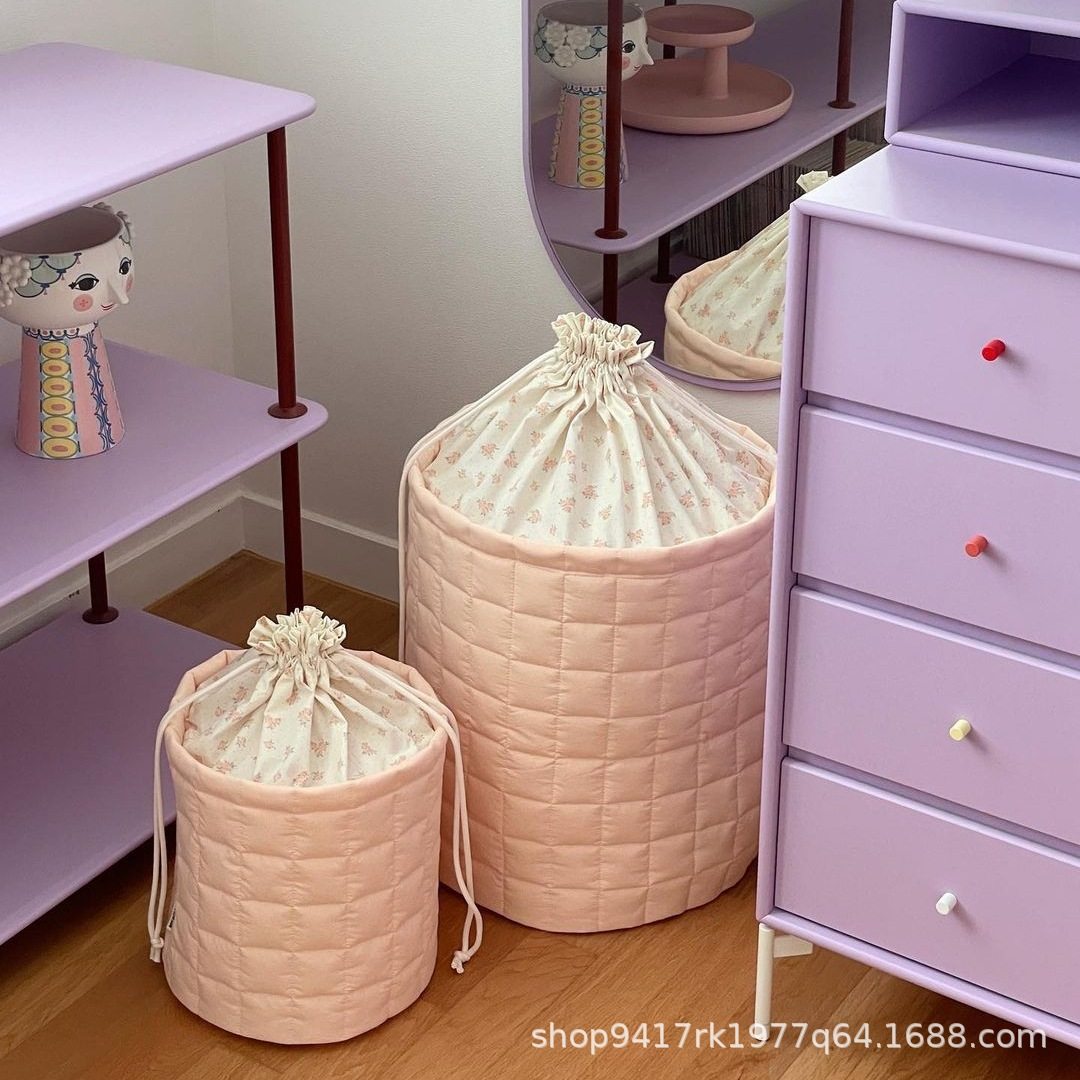 ins绗缝加厚家居收纳篮可爱碎花束口款式儿童玩具收纳衣服收纳,收纳整理,其他收纳篮,淘宝优惠券,粉丝福利购,淘宝优惠卷