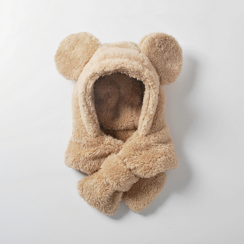 moinmlon亲子韩版冬季加绒加厚帽子儿童保暖护耳防寒帽宝宝防风帽