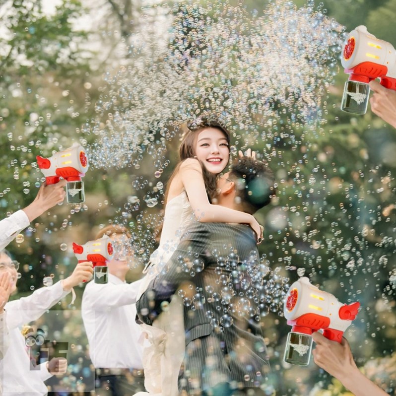 婚礼专用泡泡机结婚手持礼花枪炮彩带花瓣婚庆氛围感拍照道具户外