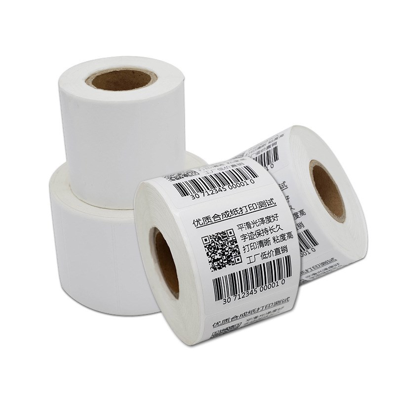 不干胶热敏纸标签PP合成纸防油防水贴纸条码标签优质可移合成纸