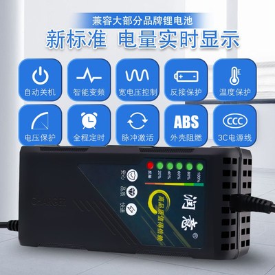 厂家上新六灯电动车充电器48V12AH48V20AH48V30AH50AH铅酸充电器