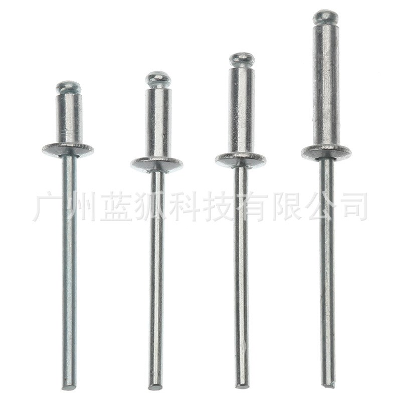 1000CPS盒装 半圆头K型抽心柳钉开口型铝制拉铆钉3.2*6/8/10/15mm