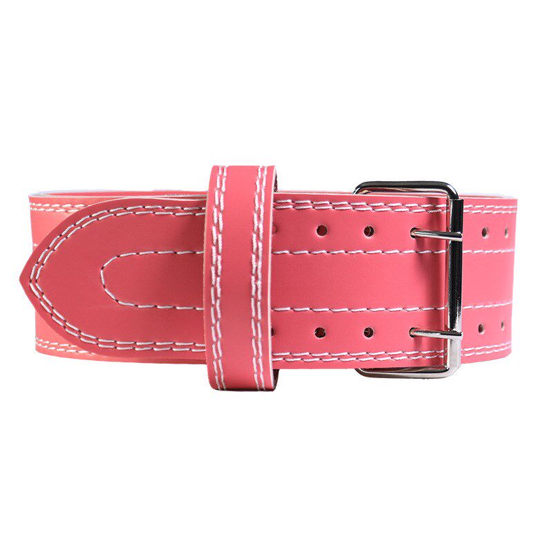 跨境等宽深蹲举重健身腰带运动护具护腰带硬拉力量举PU腰带