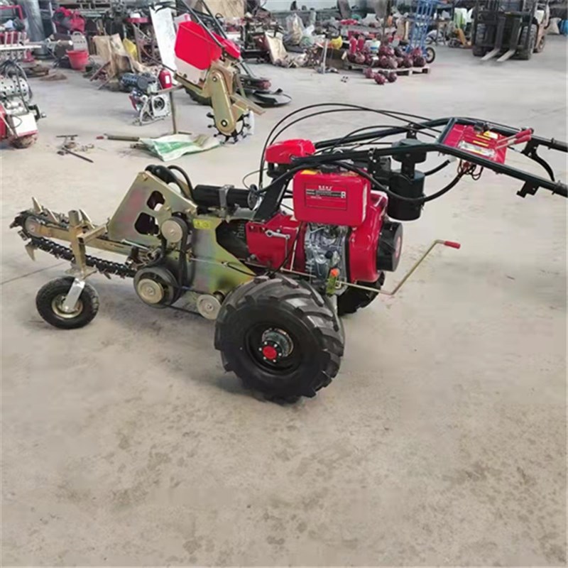 稻田开沟机水田开沟排水排灌机链条开沟机 挖槽开沟1米深小型挖机