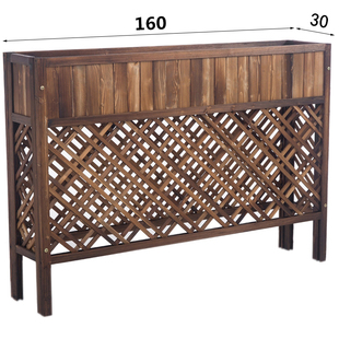 饰花槽室内庭院花箱围栏 餐厅隔断花架防腐木栅栏花盆架户外阳台装