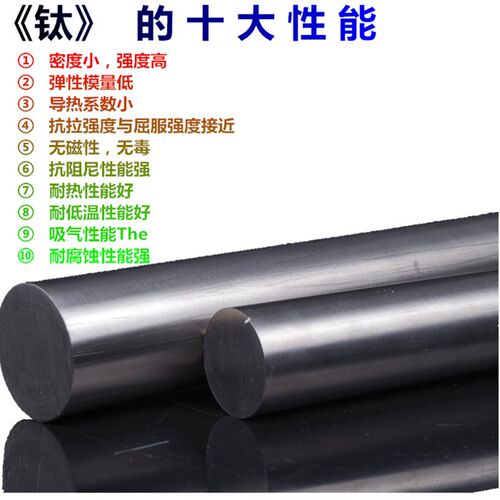 零切研磨TA2现货GR2钛棒TA1纯钛棒钛合金实心2 3 4 5 6 8 10 12 7