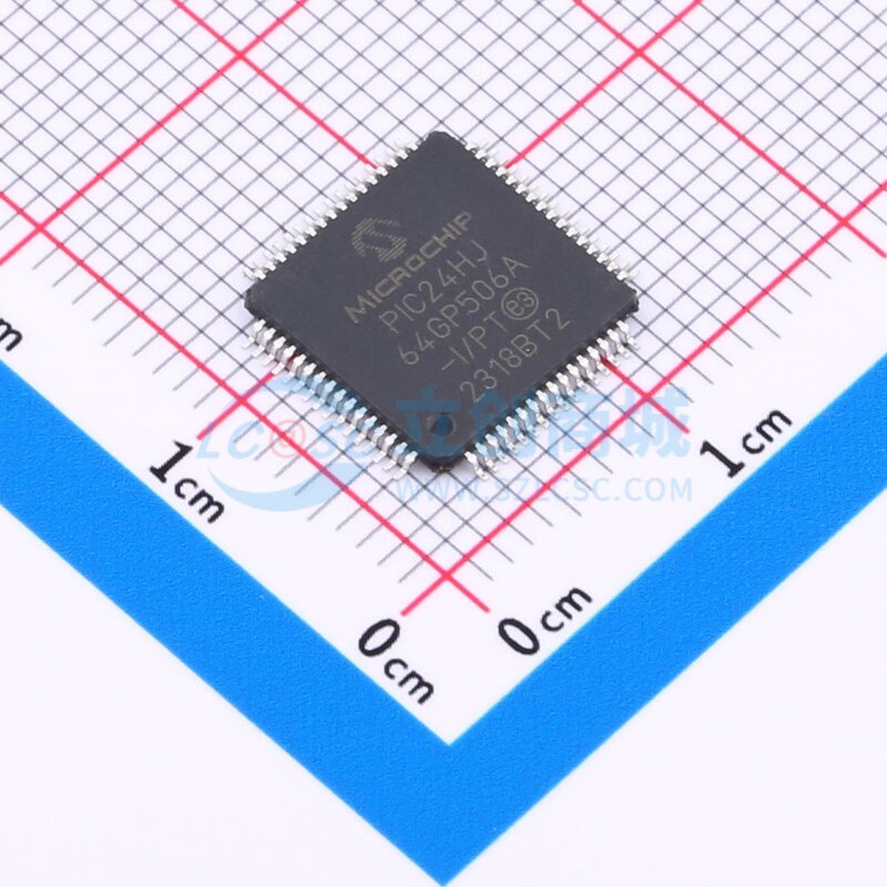 单片机(MCU/MPU/SOC) PIC24HJ64GP506A-I/PT TQFP-64 MICROCHIP( - 实物图