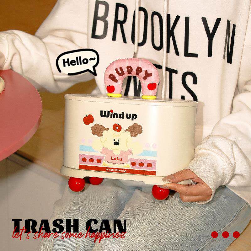 不锈钢桌面垃圾桶高颜值高档卧室收纳盒客厅带盖子按压式创意垃圾