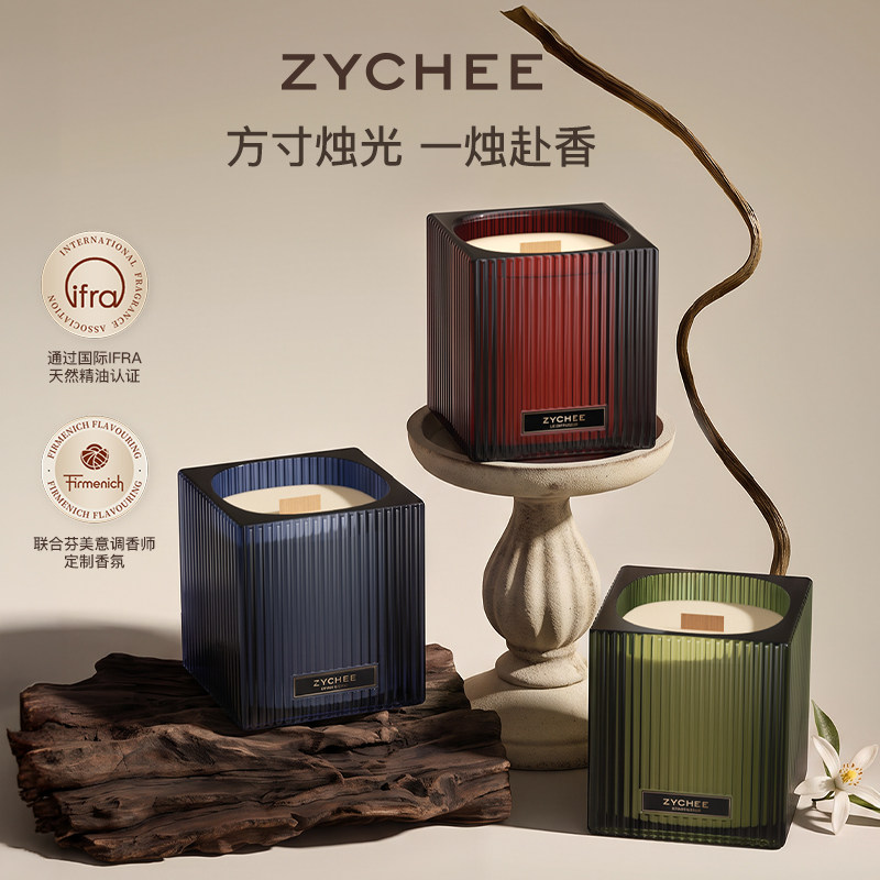 ZYCHEE香氛助眠伴手香薰蜡烛室内家用持久高级礼盒白噪音200g