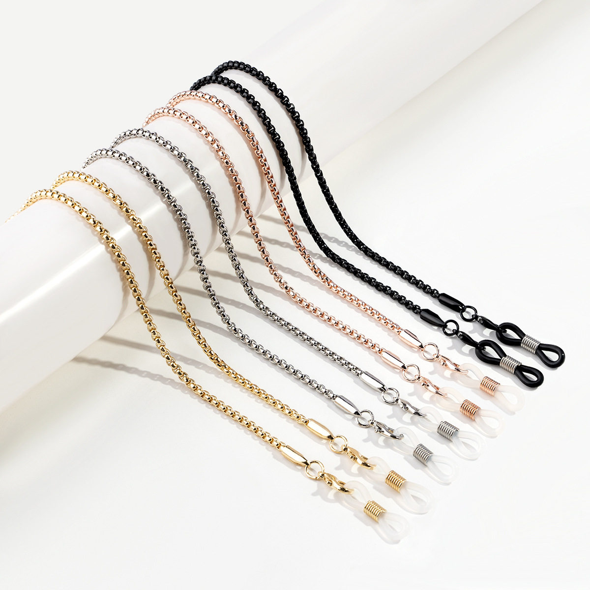 简约金属挂脖眼镜链百搭锁骨太阳眼镜链防滑防忘眼镜绳男女通用