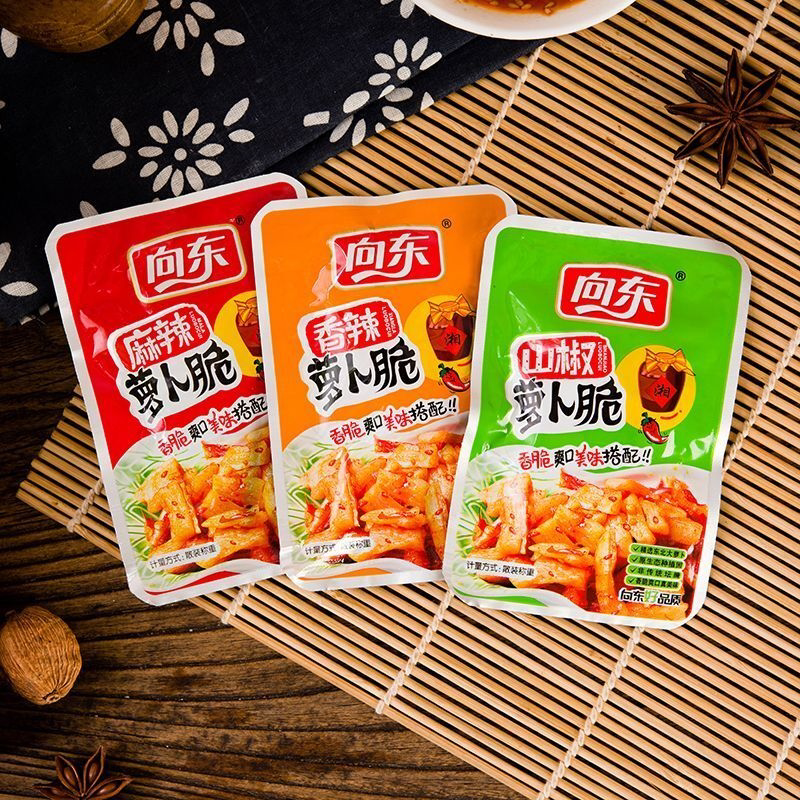 向东香辣麻辣山椒萝卜脆开胃下饭菜休闲零食独立包装(小包)