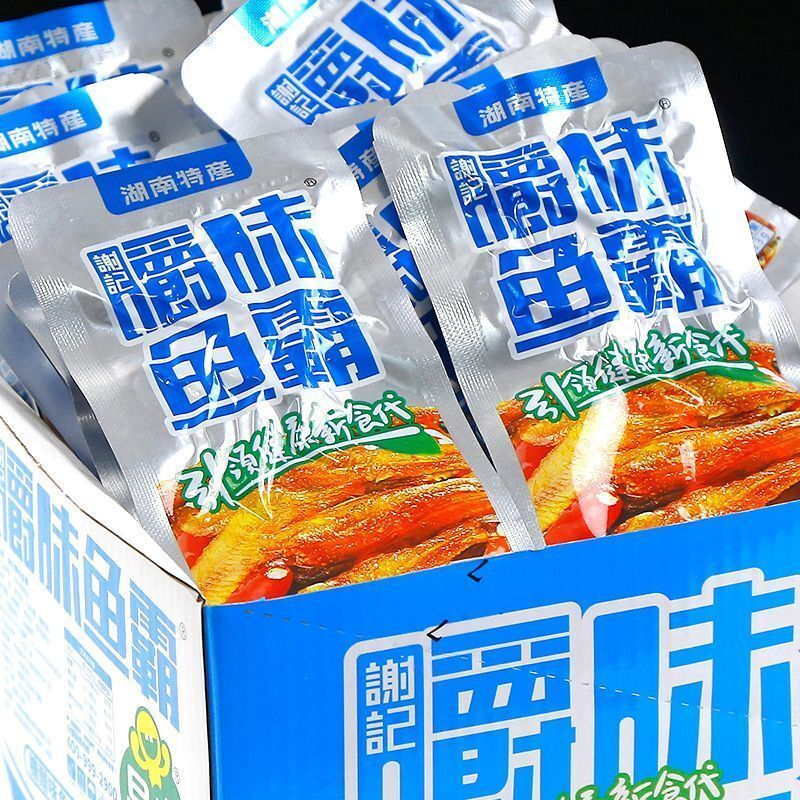 显峰爵味鱼霸香辣小鱼仔湖南特产麻辣鱼仔零食毛毛鱼干零食小吃