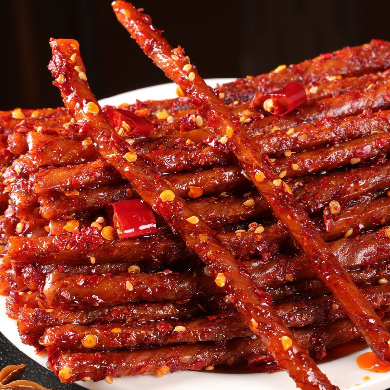 湖南特产辣年花开手工平江豆筋辣味零食网红辣条儿时经典解馋小吃