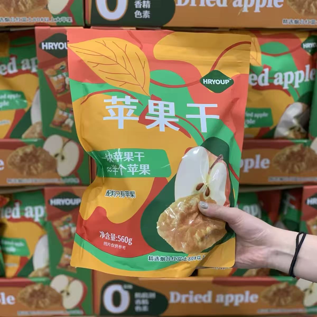 山姆超市苹果干无涩味厚切原味水果干可泡水零食代购官方旗舰店