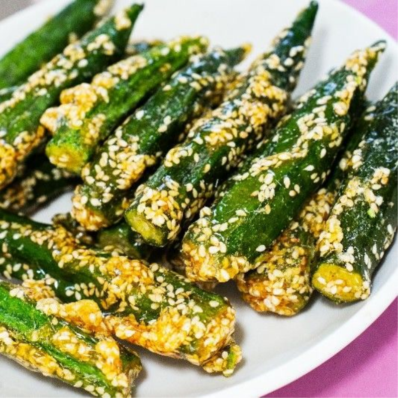 拔丝秋葵脆干开袋即食酥脆芝麻即食秋葵芝麻果蔬孕妇添加袋装零食