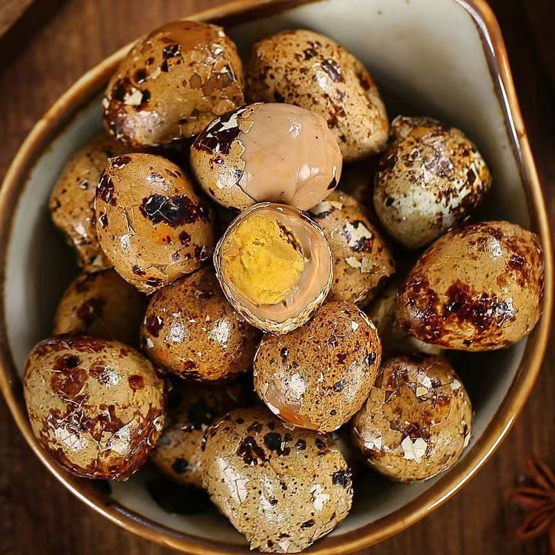 20枚带壳鹌鹑蛋五香味小包装80枚休闲卤蛋零食即食鹌鹑蛋特价批发