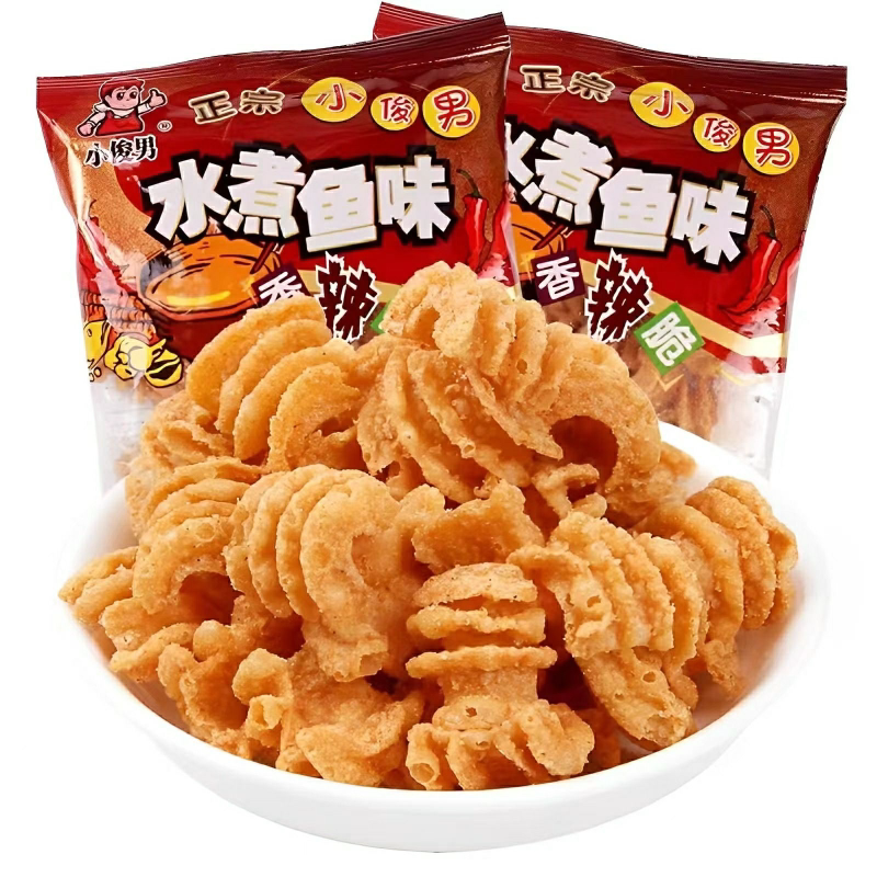 小俊男水煮鱼味披萨卷8090童年怀旧零食休闲膨化经典网红休闲零食