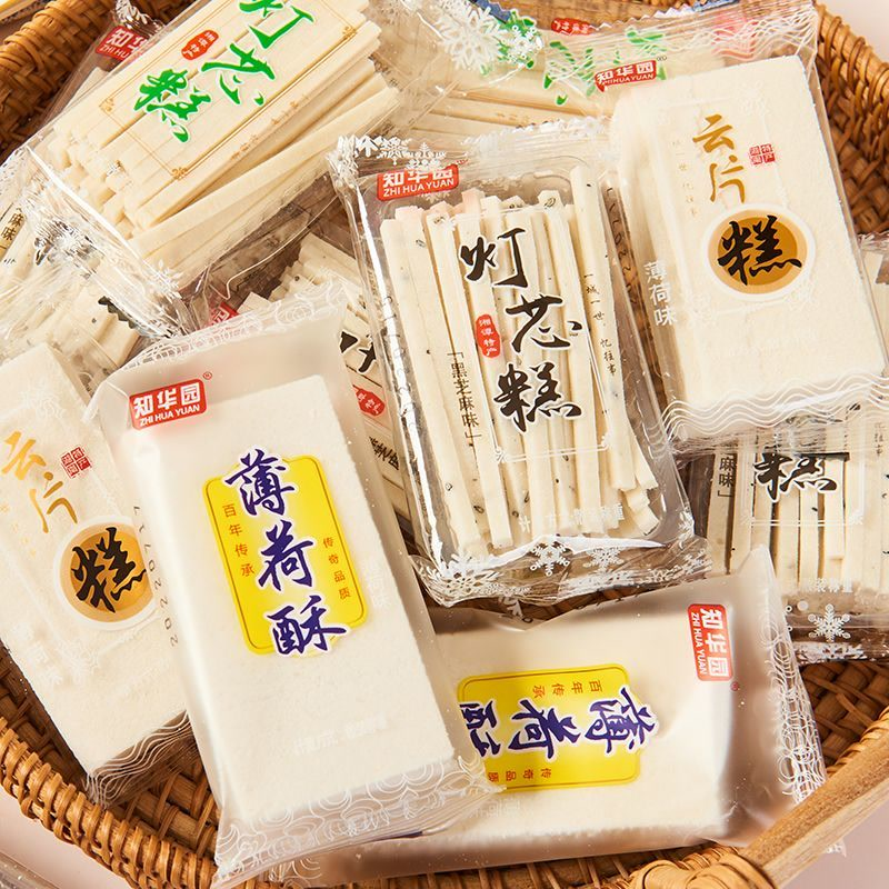 知华园灯芯糕云片糕清凉糕薄荷酥糯米糕传统糕点小吃湖南特产零食