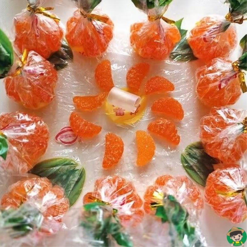 桔子瓣软糖 金桔软糖 儿时80后糖果15克夜市糖果摆摊散装果汁软糖