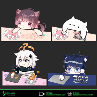 虚拟Q版 OBS主播直播Bongo Cat Mver 人物live2d键盘鼠标桌宠定制