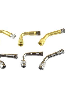 VE36气门嘴金属杆 4292 充气延长管 独轮车充气嘴 90°镀铬