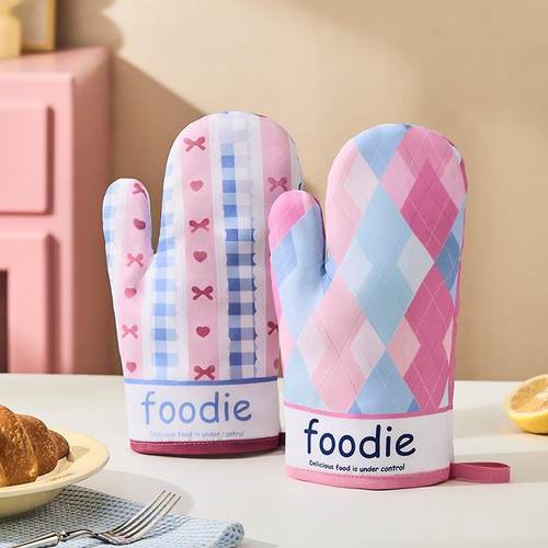 加厚防烫隔热手套烤箱烘焙防烫耐高温手套厨房蒸箱微波炉专用手套