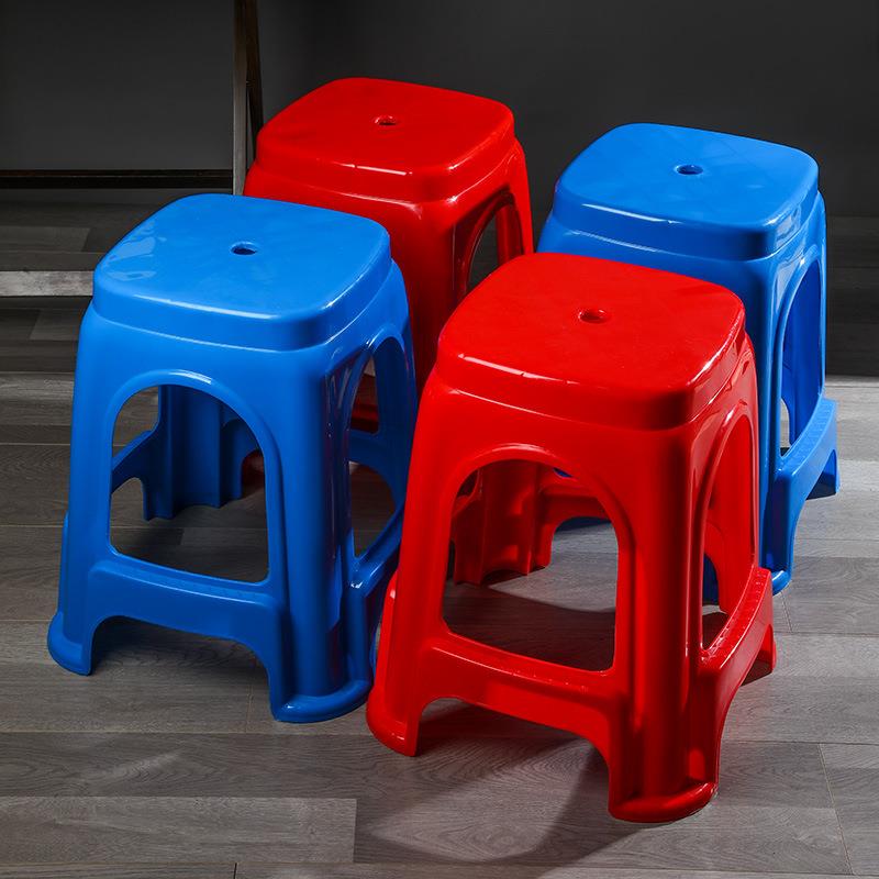 加厚塑料凳子座椅家用成人高大排档餐厅塑胶客厅板凳熟胶椅子