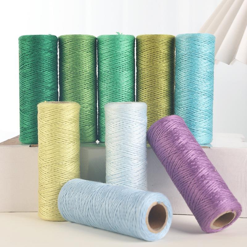 厂家直销 1mm彩色棉绳 diy手工编织吊牌绳 100m/卷 手工棉线材料