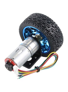 直流减速电机JGA25-370B智能小车套装6v12v24v汽车小车编码器马达