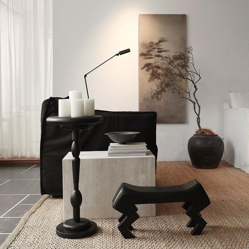 莉莉白中古风实木边几小茶几圆几沙发客厅侘寂矮凳复古置物小圆桌,住宅家具,角几/边几,淘宝优惠券,粉丝福利购,淘宝优惠卷