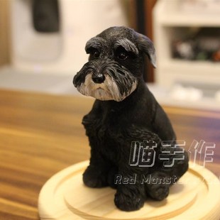 去世宠物定制纪念品桌面石膏摆件小狗猫咪英短雪纳瑞泰迪狗纯手工