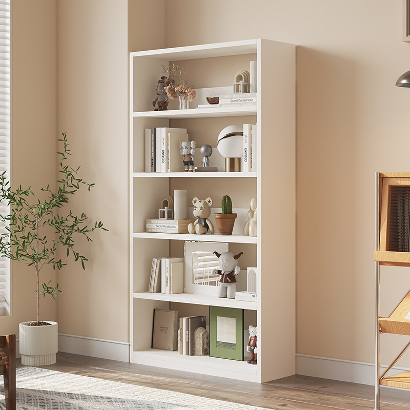 实木书架落地置物架儿童简易收纳多层学生家用储物柜一体靠墙书柜,住宅家具,书架,淘宝优惠券,粉丝福利购,淘宝优惠卷