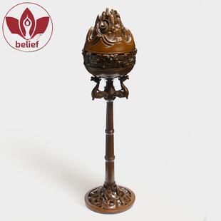 青松堂苏公铜炉名胡清冲竹制博山炉覆古饰品沉香檀香铜香