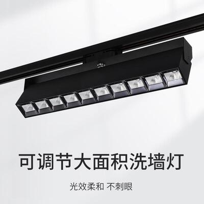高显色LED射灯 美术馆洗墙灯 明装轨道偏光灯 格栅洗墙灯具