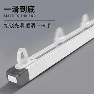 侧装 夏立方窗帘轨道滑轨铝合金窗帘杆静音直轨导轨顶装 伸缩轨道